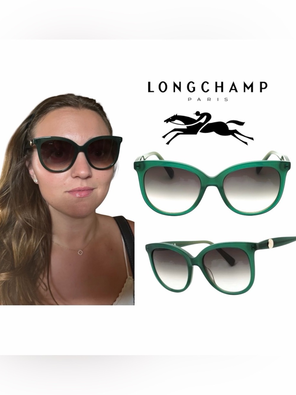 Longchamp Paris Longchamp Sunglasses L0731S 303 54 Transparent Green Gradient